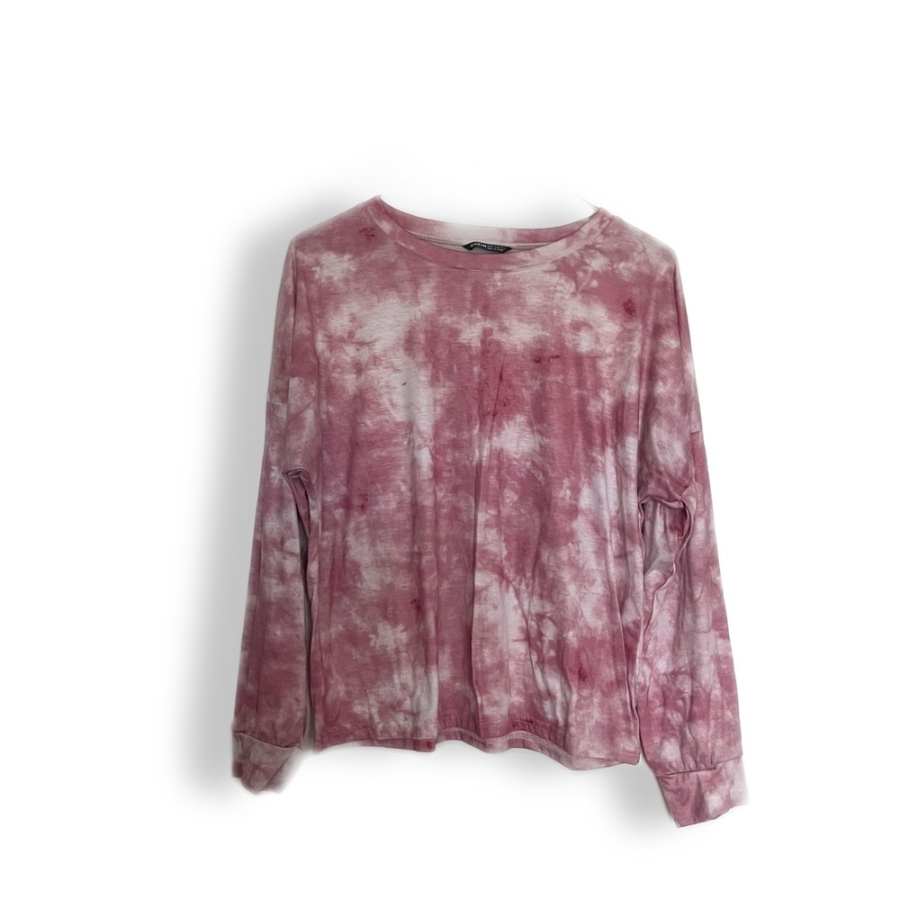 SHEIN Pink & White Tie Dye Sweatshirt